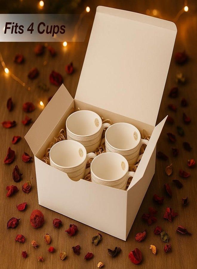 mudrit White Gift Boxes (Pack of 10) Size 8x8x4 Inches, Thick Paper Boxes with Lids, Tags & Jute Rope for Bridesmaid Proposals, Wedding Presents, Birthday Party Favor, Baby Shower and Christmas - Image 5